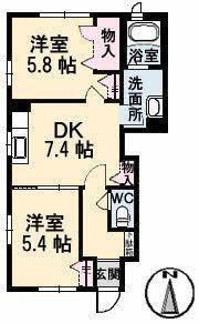 シャーメゾン長津の間取り