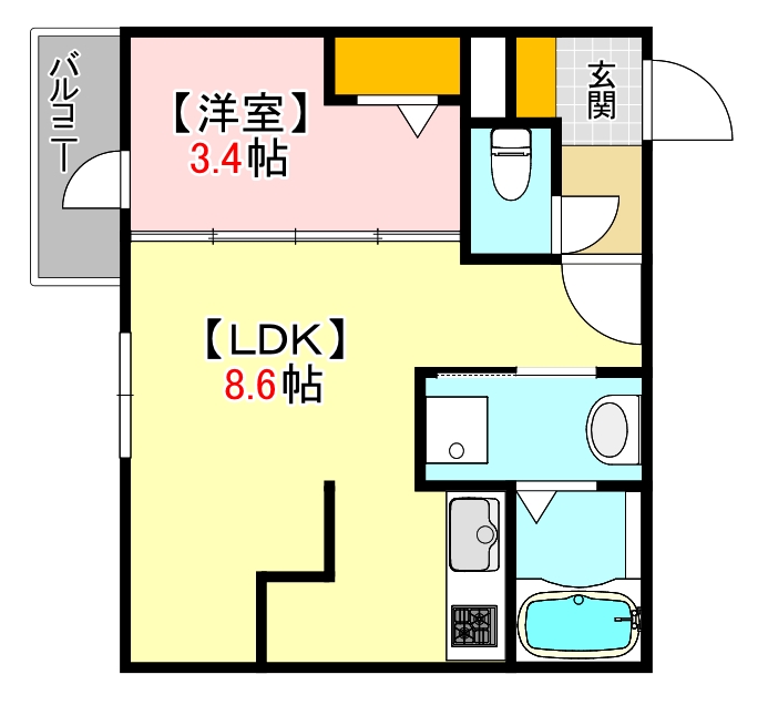 月光南観音七番館の間取り