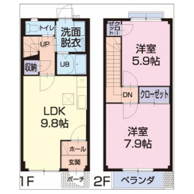 ボナール浜田Bの間取り