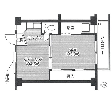 ビレッジハウス城東4号棟の間取り