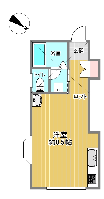 アリス桐生南第2の間取り