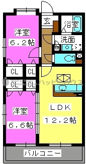 デューク筑紫野の間取り