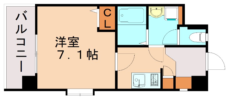 福岡市博多区綱場町のマンションの間取り