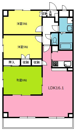 セジュール妻田の間取り