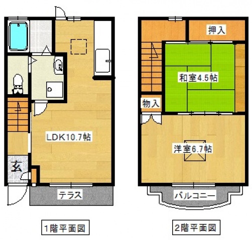 テラス長坂の間取り