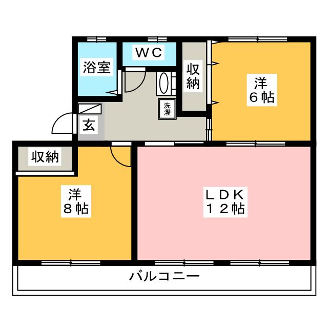 ハイムカネハチ（１４６番地）の間取り