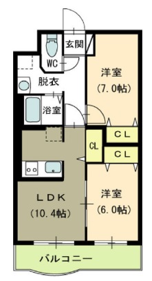 新潟市西区坂井のマンションの間取り