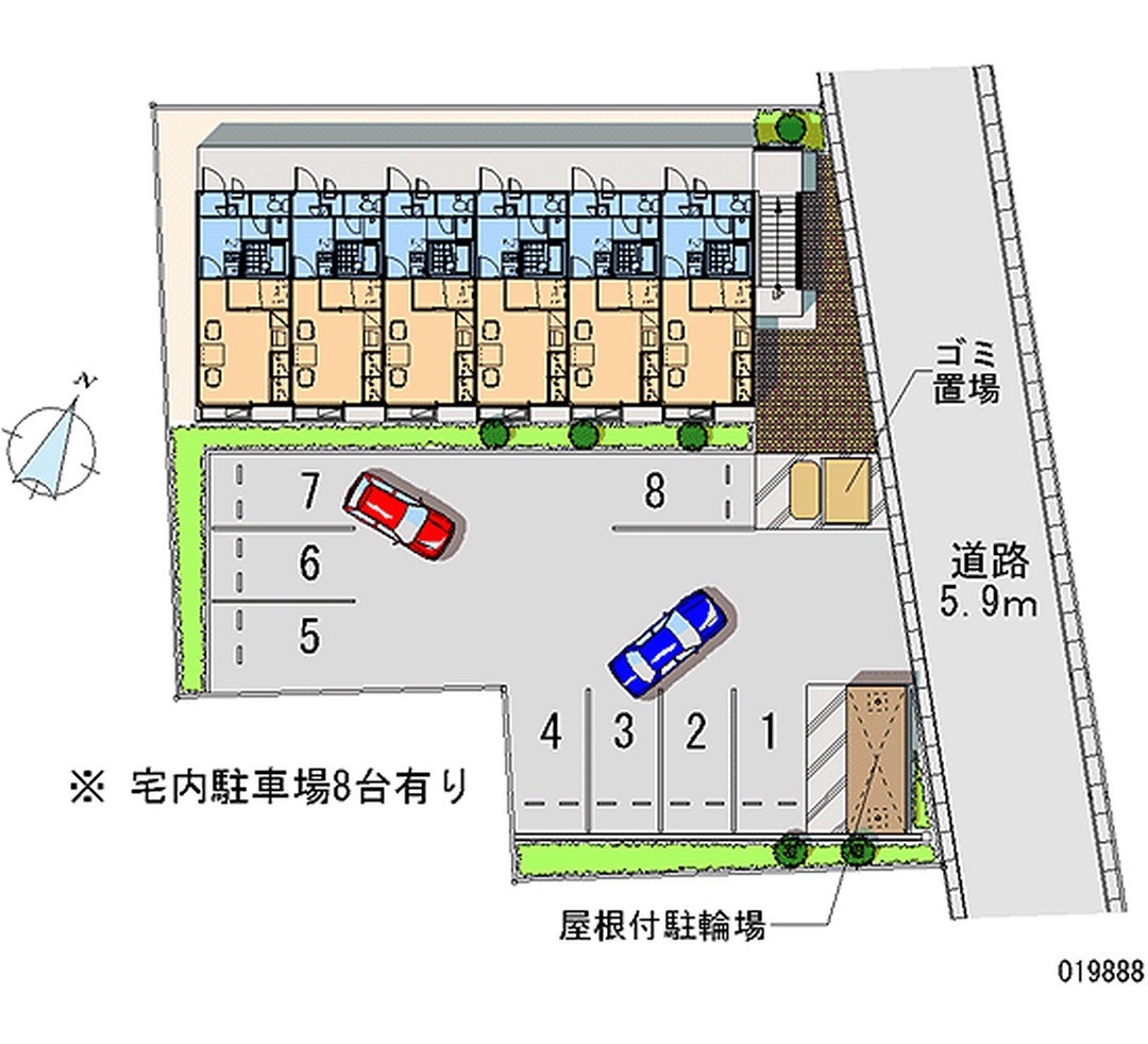 【レオパレスＫＡＲＩＮの駐車場】