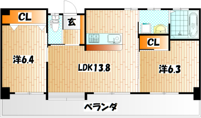 【ヴェールヴァン田町の間取り】