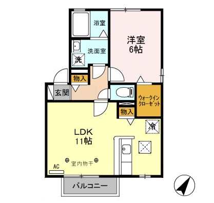 パストラル II Ａの間取り