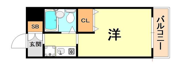 神戸市灘区篠原中町のマンションの間取り