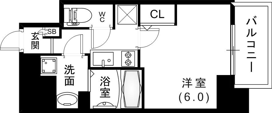 エスリード神戸三宮の間取り