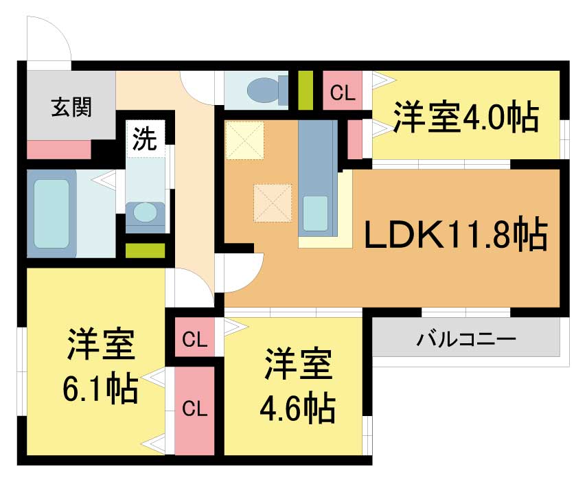 Lamaison青木町Iの間取り