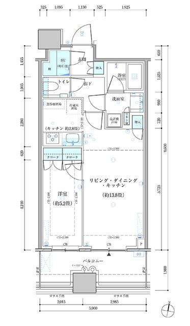 パークタワー勝どきサウスの間取り