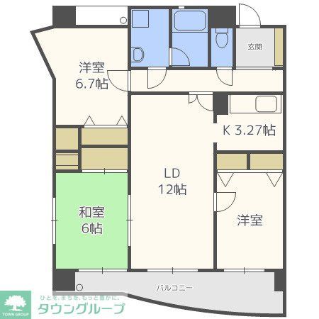 福岡市早良区祖原のマンションの間取り