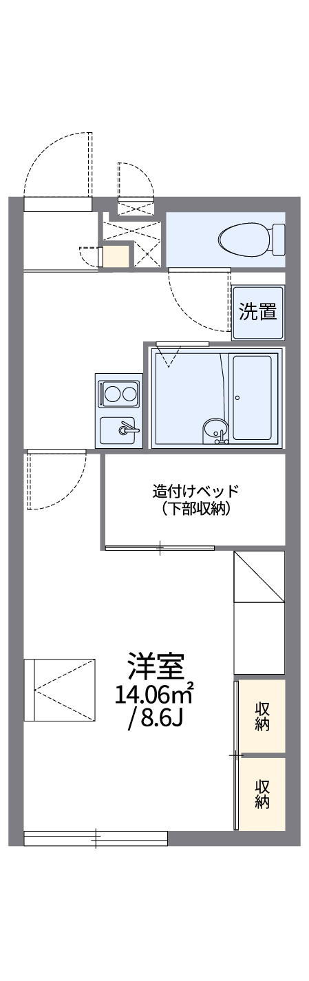 鹿児島市田上のアパートの間取り