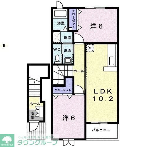 上尾市大字地頭方のアパートの間取り