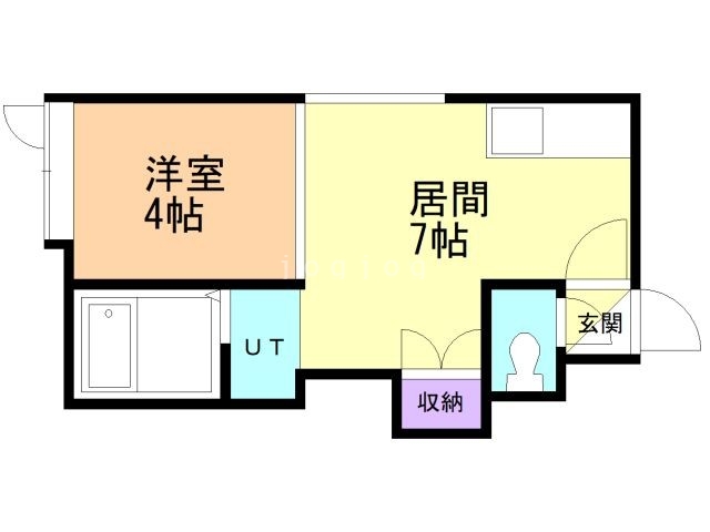 札幌市東区北十九条東のアパートの間取り