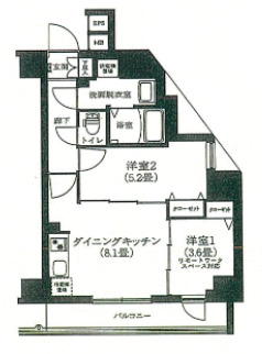 アイル プレミアム東京押上ノースの間取り