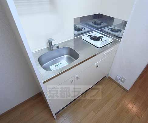 キッチン　一口ガスコンロ付です。