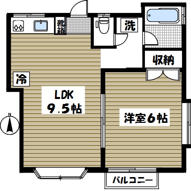 ベルメゾン壱番館の間取り写真