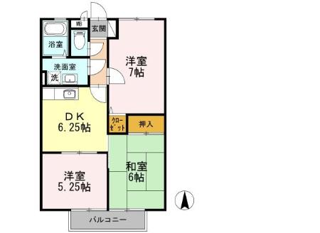 近鉄大阪線 真菅駅 徒歩5分 2階建 築31年の間取り写真