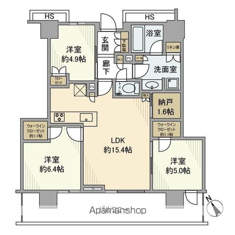 グレーシアタワーズ海老名ウエストの間取り写真