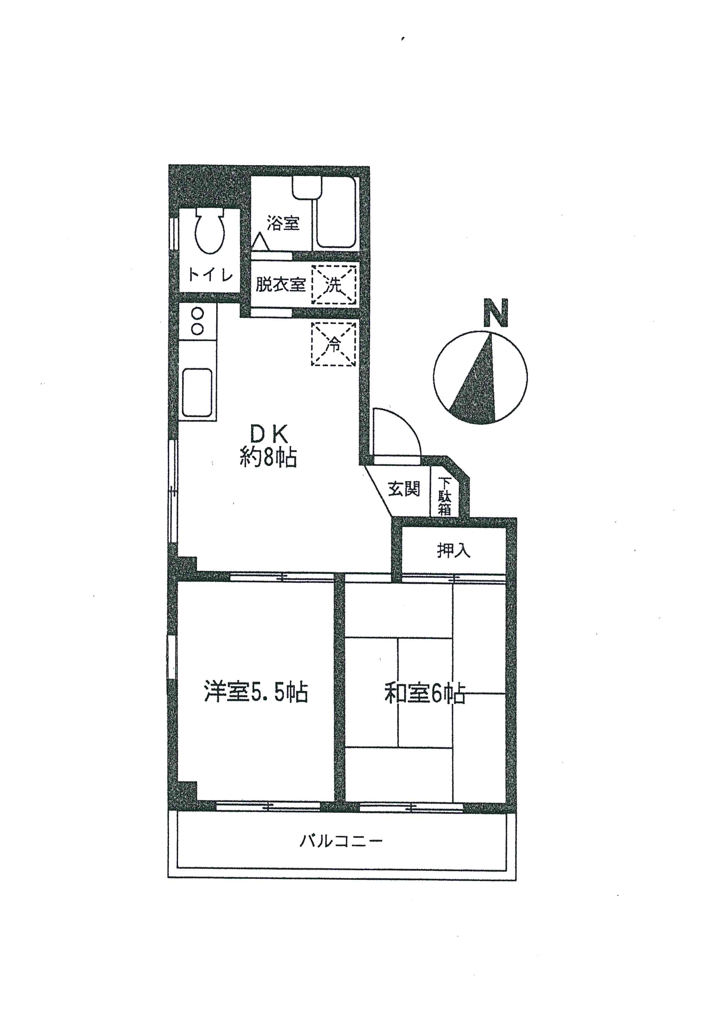 川崎市幸区南加瀬のマンションの間取り