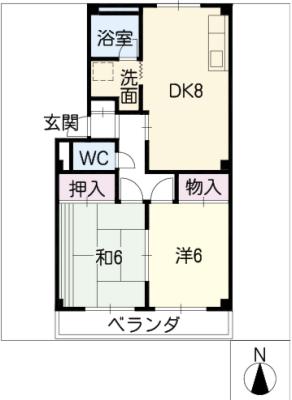 サンハイム２号館の間取り