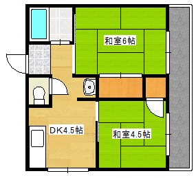 神戸市灘区灘南通のマンションの間取り