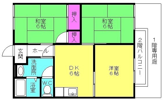 ドミール中島Ａ棟の間取り