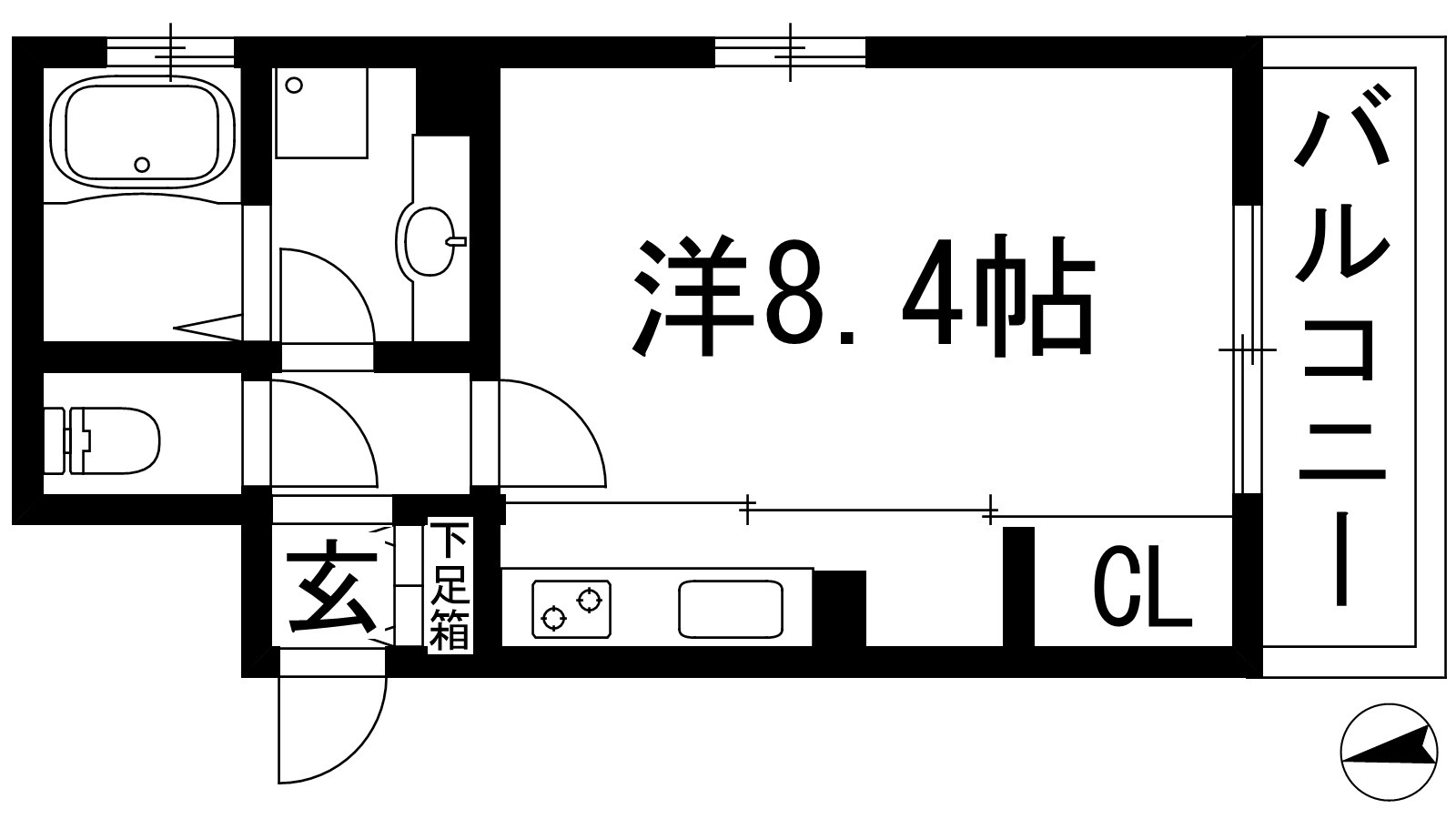 池田市鉢塚のアパートの間取り