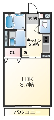 シエスタ別館Northの間取り