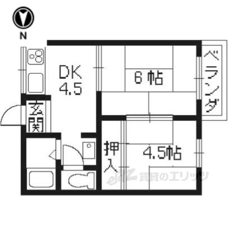 ハイツ奥村Ａの間取り