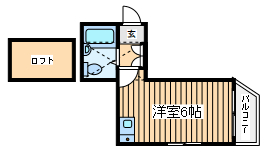 横浜市神奈川区松見町のアパートの間取り