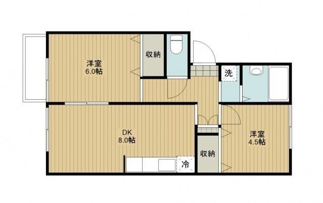 川口市大字赤井のアパートの間取り