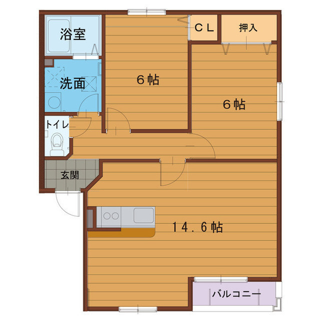 ヴィラ・ウエスト北館　南館の間取り