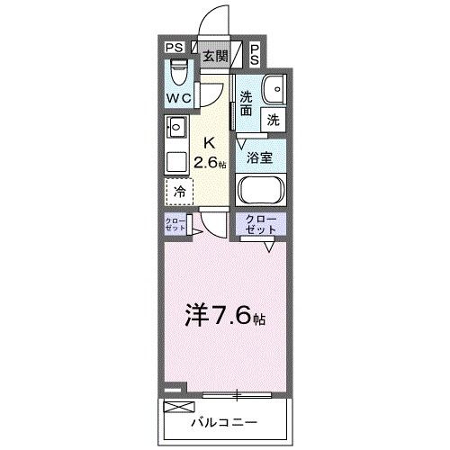 松山市南江戸のアパートの間取り