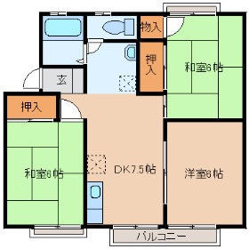 ベルパーク荒井1番館の間取り