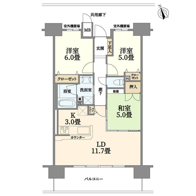 パデシオン六地蔵の間取り