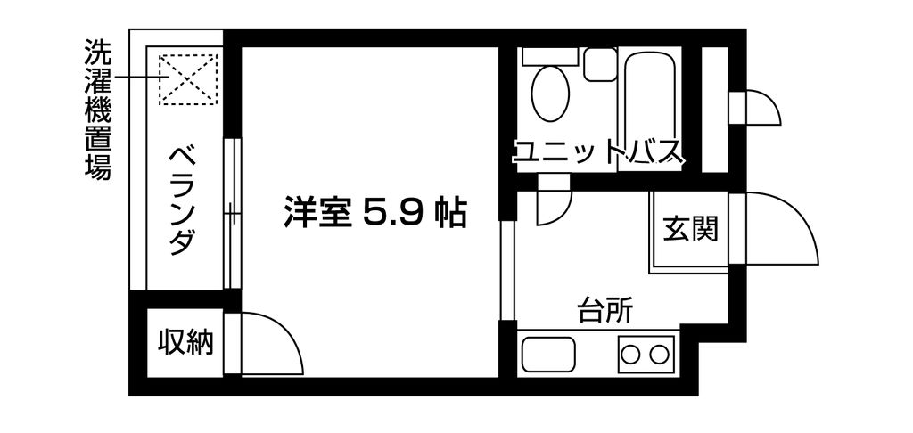 京都市北区小山中溝町のマンションの間取り