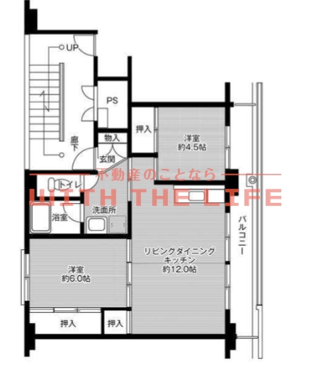 八女市室岡のマンションの間取り