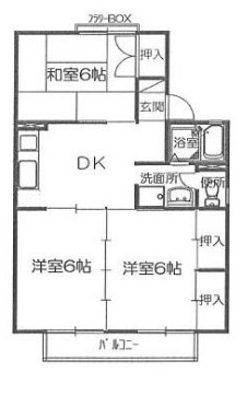 鹿児島市吉野町のアパートの間取り