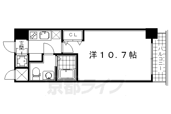 京都市下京区吉文字町のマンションの間取り