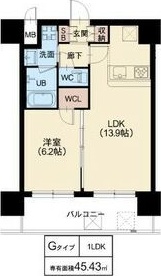 スプランディッド江坂駅前の間取り