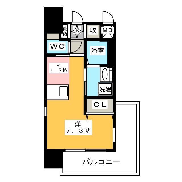 プレサンス鶴舞駅前ブリリアントの間取り