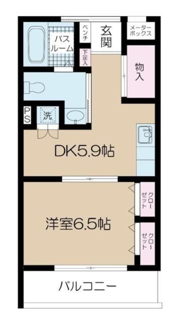 【横浜市港北区綱島西のマンションの間取り】