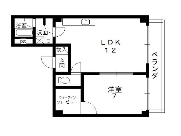 堺市堺区北瓦町のマンションの間取り