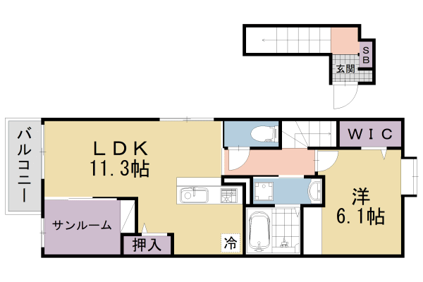 【Ｋ．Ｔｒｉｎｉｔｙの間取り】