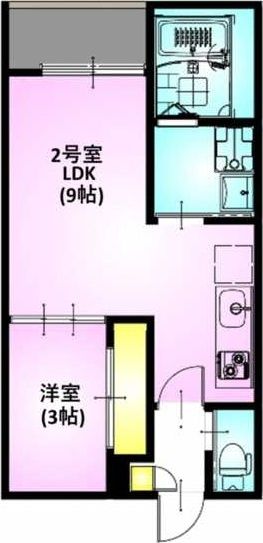 川越市大字大袋新田のアパートの間取り